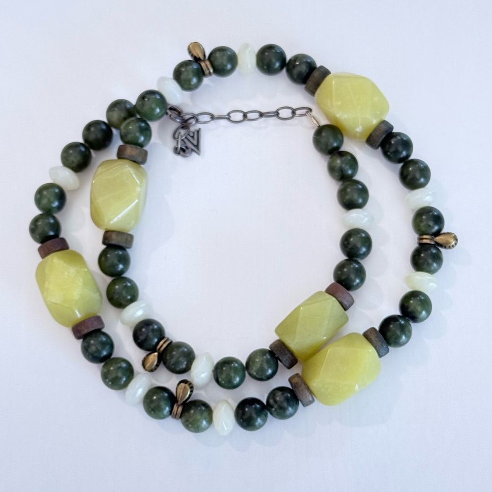 Beautiful Rare Silpada Necklace Green Nephrite Jade & Sterling Silver 925